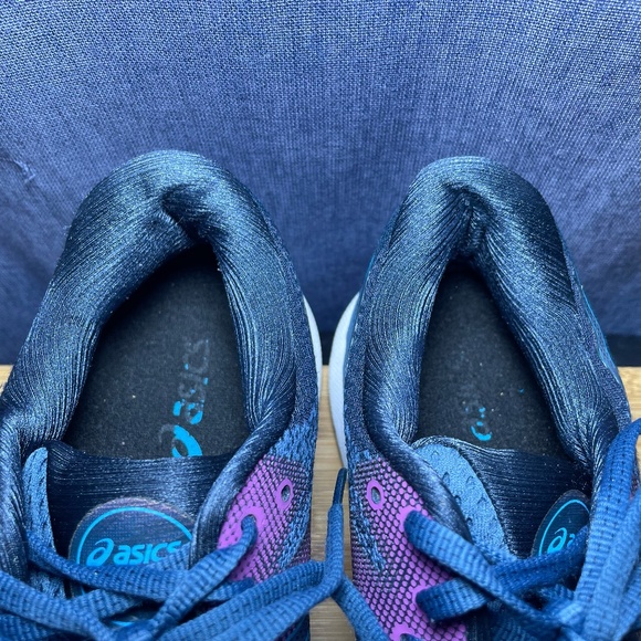 ASICS Gel-Nimbus 23 Women’s Running Shoes Sz 10.5 Navy Pink/Purple Sneakers NICE - Picture 8 of 12